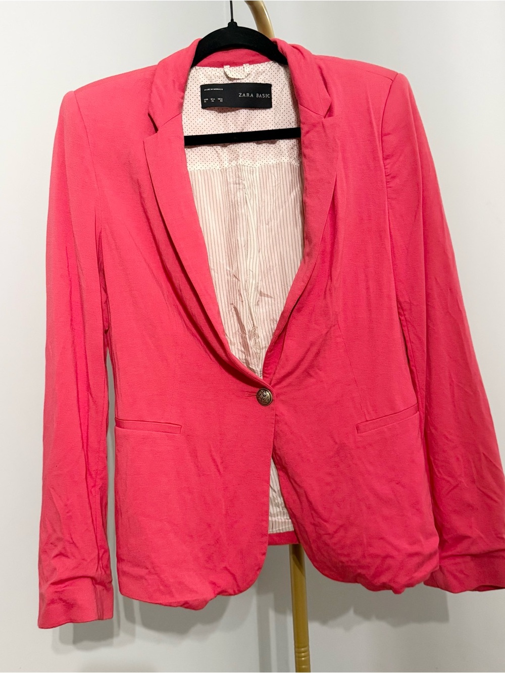 ZARA basic Women's fuchsia Blazer XL